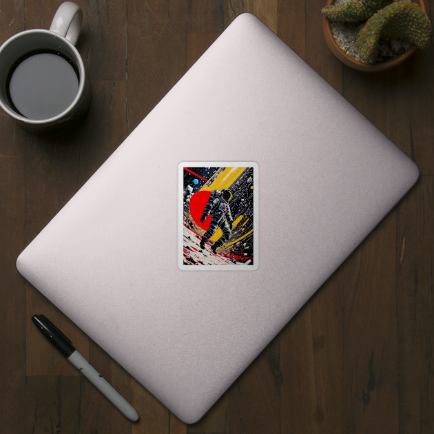 Abstract Astronaut Outer Space Art by The WYLD Tribe
